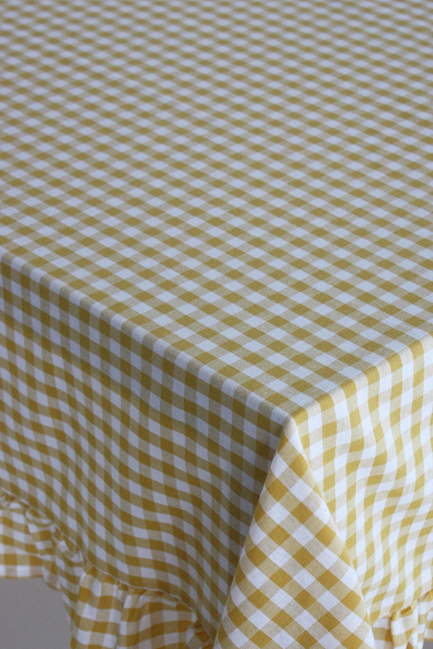 Yellow Vichy Tablecloth Anti-Stain